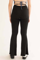 Black Center Ruched Bell Bottoms