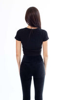 Black Wide Rib Tee