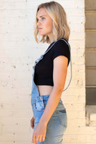 Black Crop T-Shirt