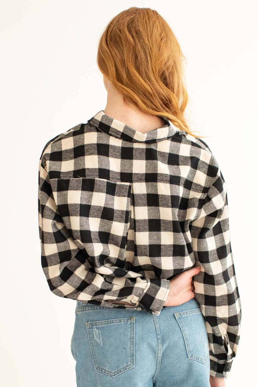 Black Cut Off Flannel