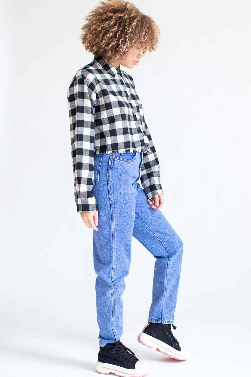 Black Cut Off Flannel