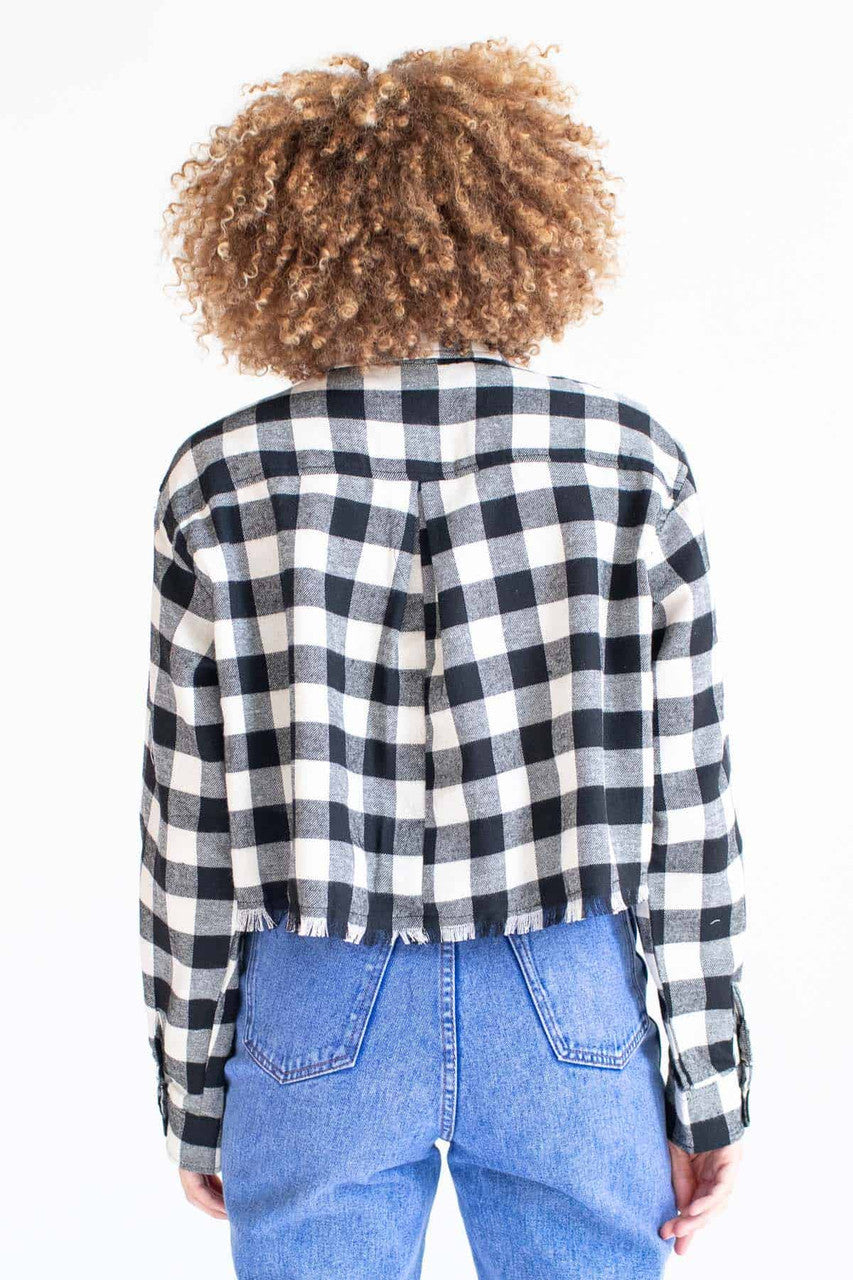 Black Cut Off Flannel