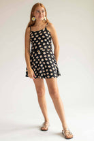 Black Daisy Crop Cami