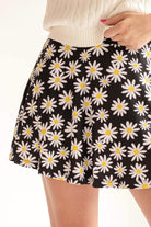 Black Daisy Skater Skirt 1