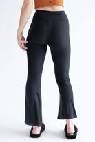 Black Wide Waistband Bell Bottoms