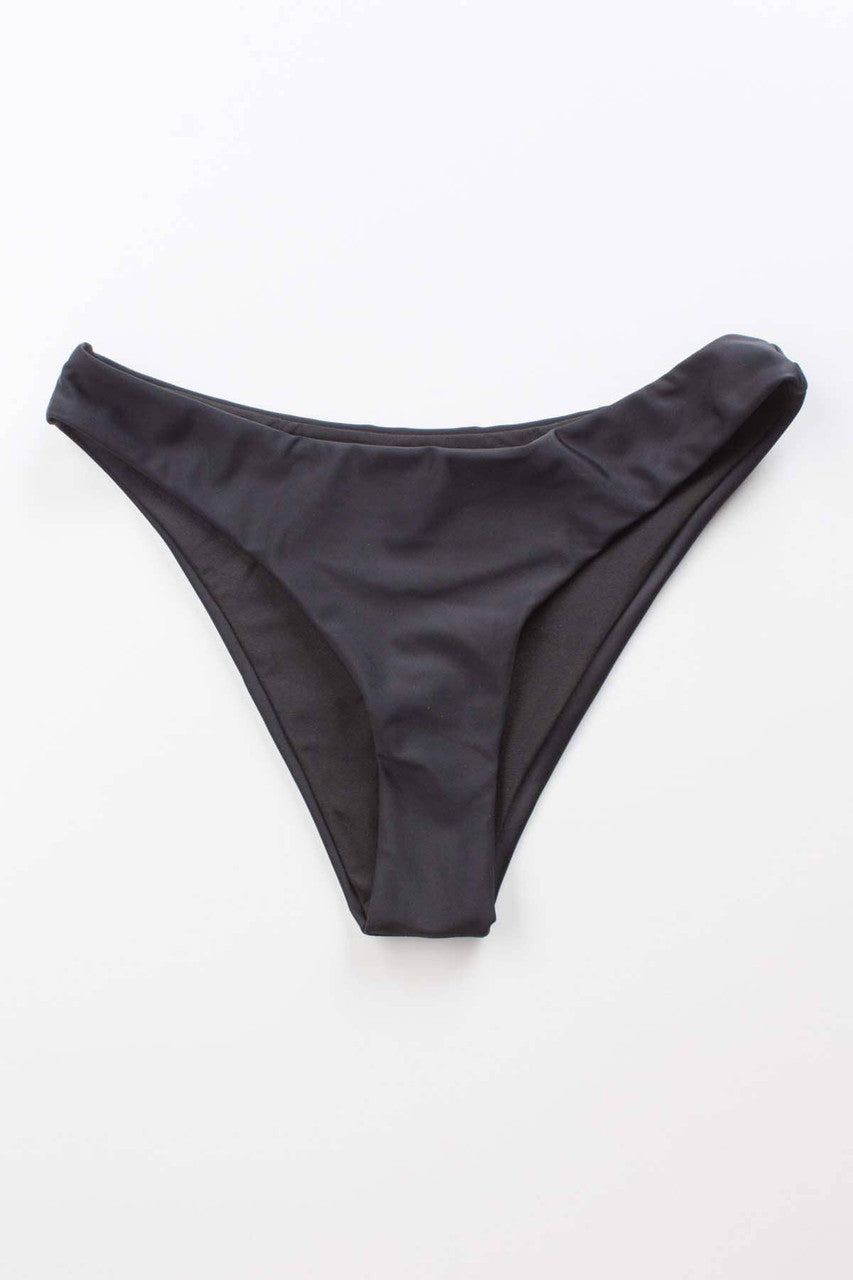 Black High Cut Bikini Bottom