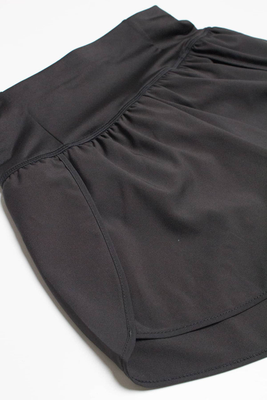Black High Rise Speed Shorts