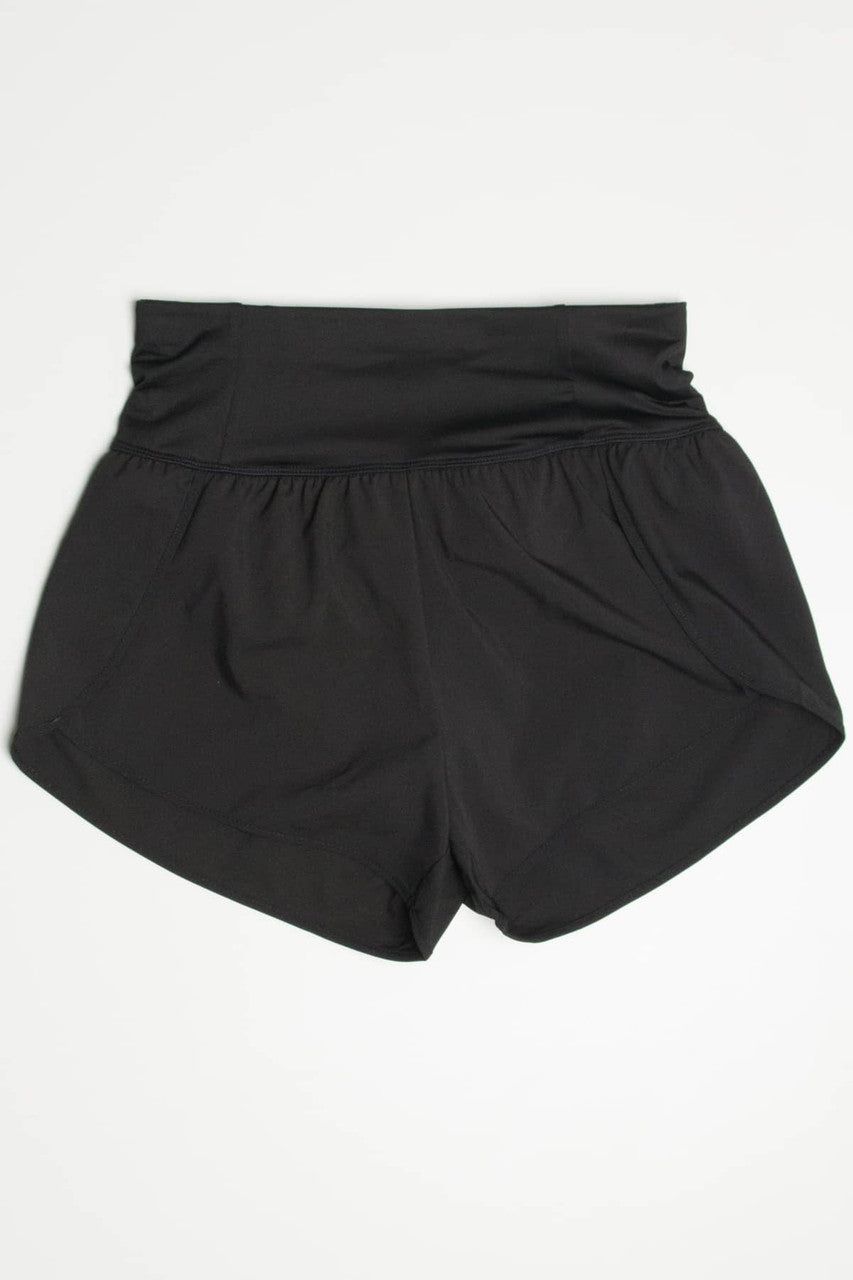 Black High Rise Speed Shorts