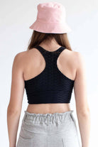 Black Honeycomb Sports Bra
