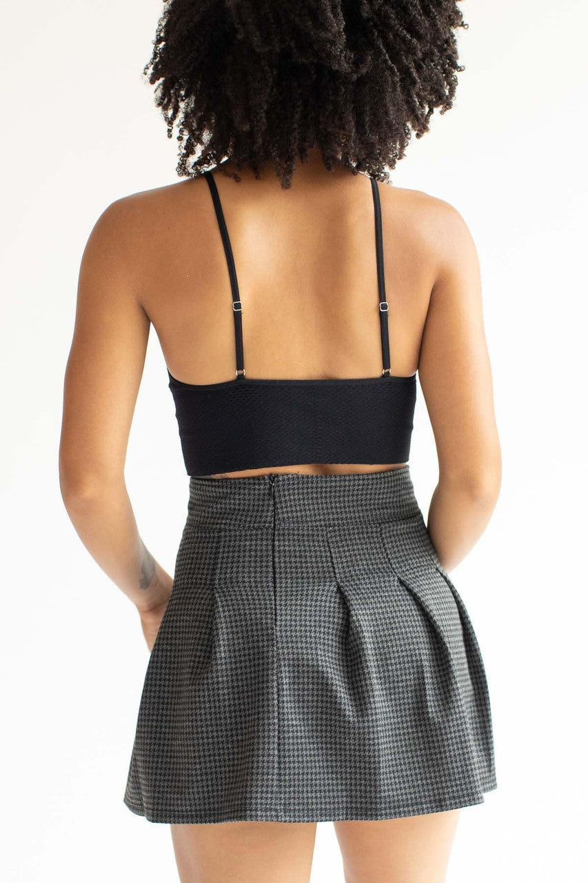 Black Jacquard Seamless Bralette