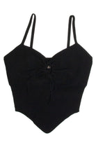 Black Knit Hanky Hem Cami