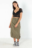 Black Lace Cup Lined Top