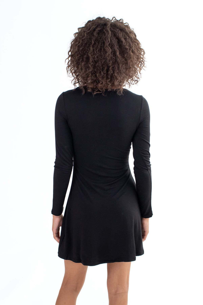 Black Long Sleeve Milkmaid Dress Black Long Sleeve Milkmaid Dress