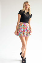 Black Cropped Mesh Tee 1