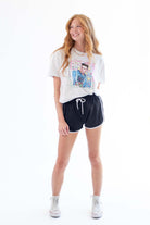 Black Mesh Side Dolphin Shorts