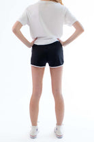 Black Mesh Side Dolphin Shorts
