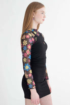 Black Mushroom Patch Mini Dress