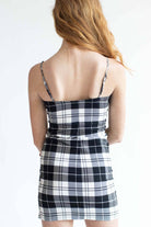 Black Plaid Mini Dress
