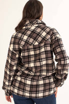 Black Plaid Sherpa Shacket