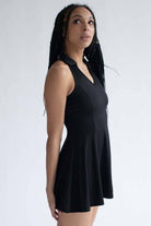 Black Polo Skater Dress