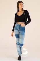 Black Ribbed Cardigan & Tank Set