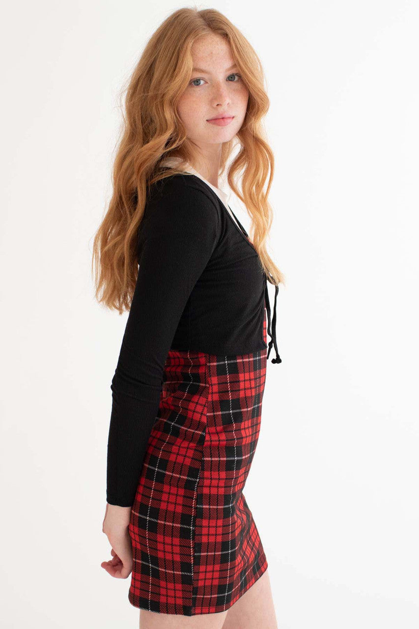 Black Ribbed Tie Bust Cardigan 1