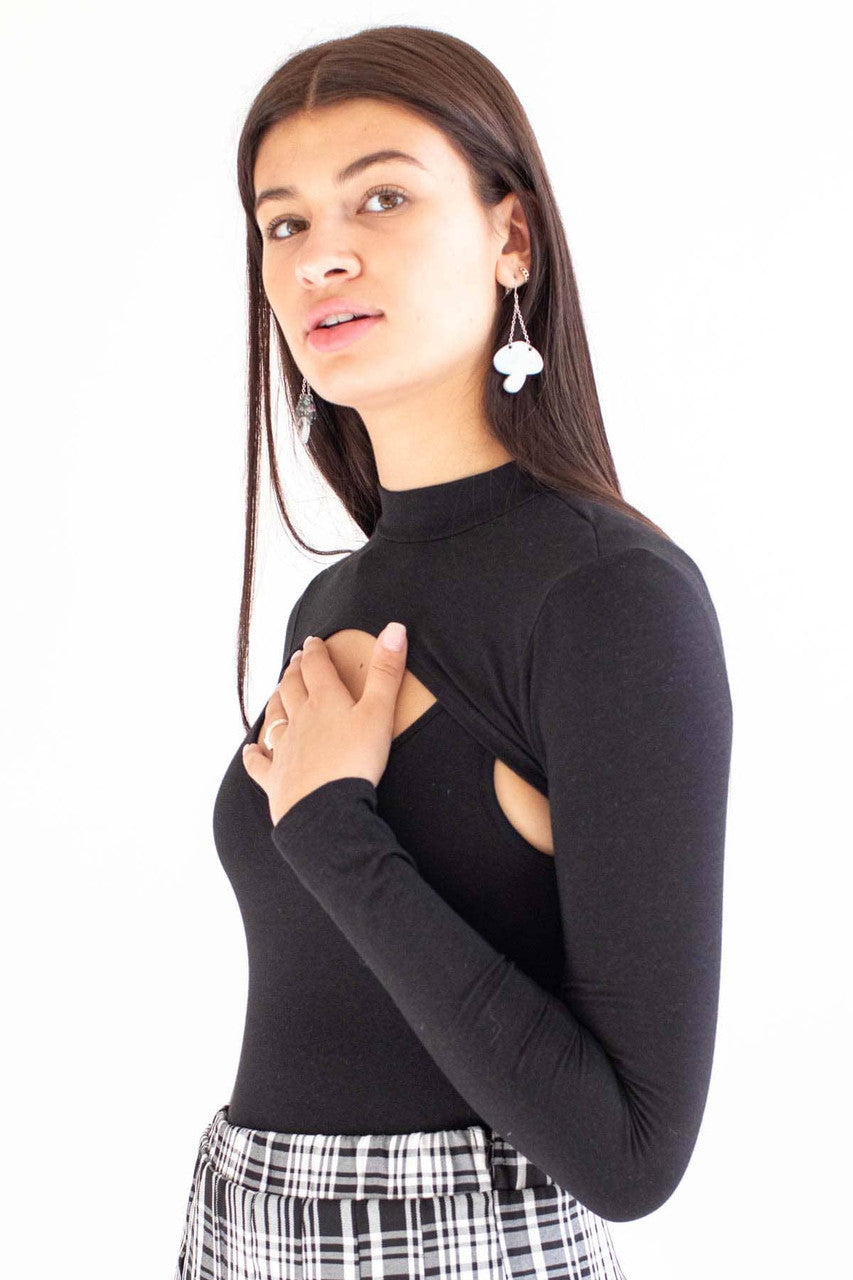 Black Shrug Bodysuit