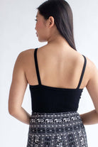 Black Snap Front Seamless Bodysuit
