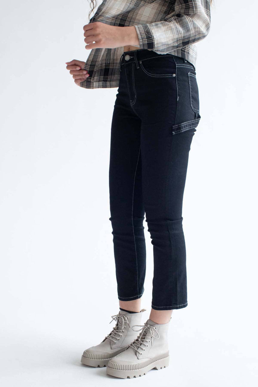 Black Stretch Carpenter Jeans 1