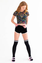 Black Stripe Thigh High Socks