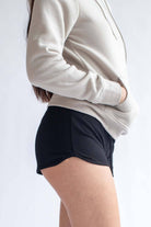 Black Thermal Dolphin Shorts