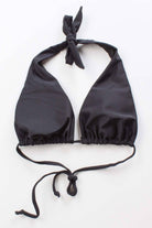 Black Tie Halter Bikini Top