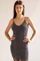 Black Tinsel Mini Dress