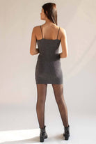 Black Tinsel Mini Dress