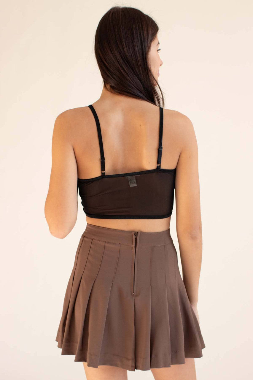 Black Velvet & Mesh Bustier