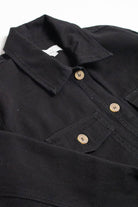 Black Washed Denim Shacket