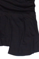 Ruched Waistband Asymmetrical Skort - Black