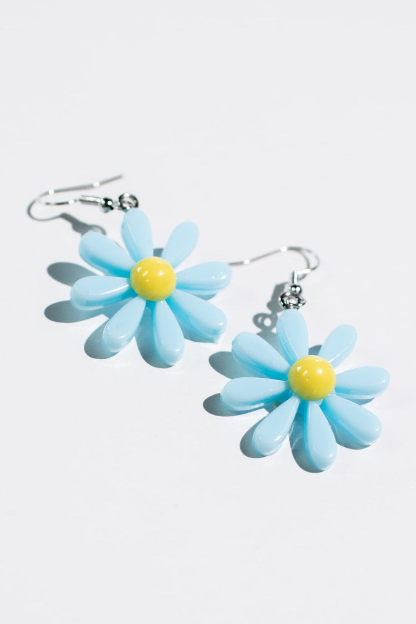 Blue Daisy Earrings