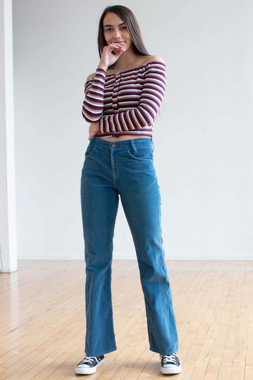 Blue Levi's Corduroy Boot Cut Pants