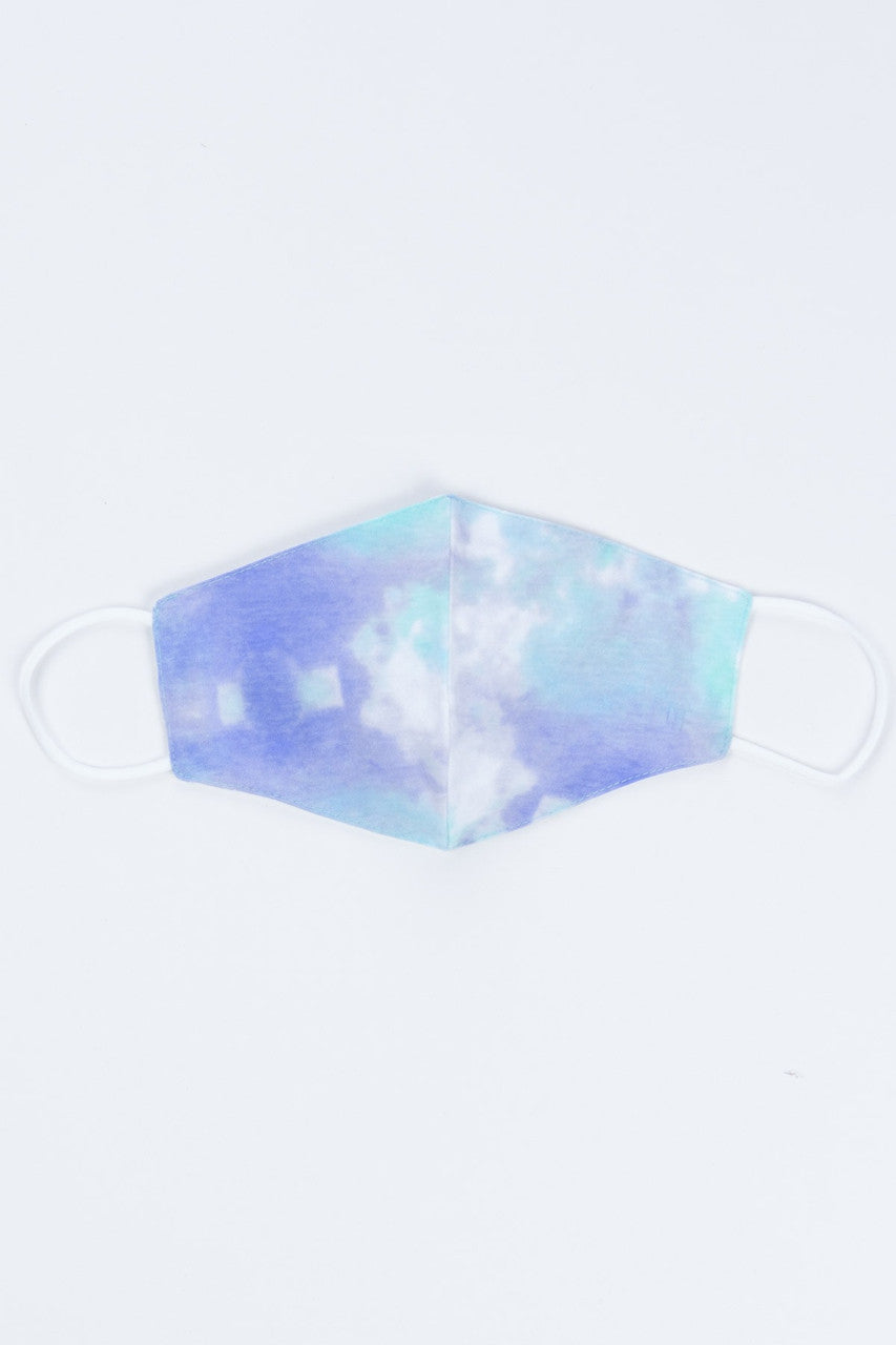 Blue Tie Dye Face Mask