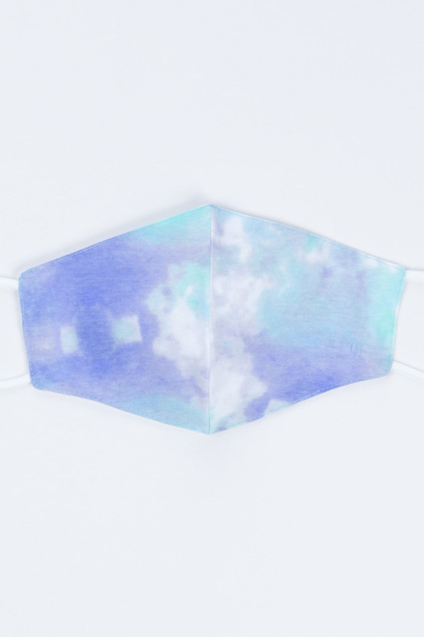 Blue Tie Dye Face Mask