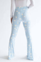 Blue Daisy Gingham Bell Bottoms
