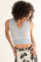 Blue Daisy Sweater Vest