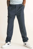 Blue Grey Pleated Vintage Pants