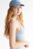 Blue Jacquard Seamless Bralette