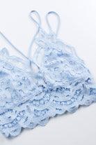 Blue Lace Cross Back Bralette