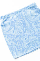 Blue Marble Pattern Mini Skirt