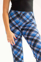 Blue Plaid Bell Bottoms