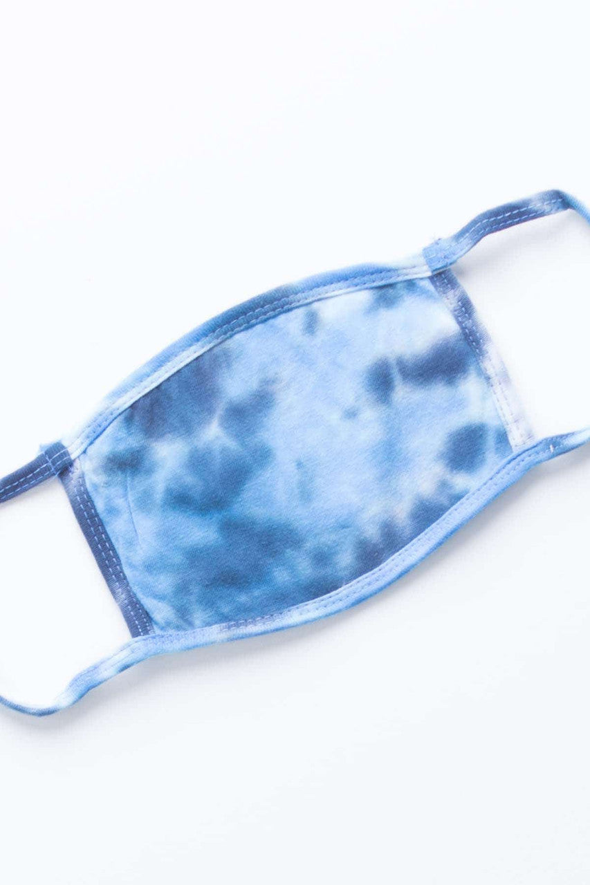 Blue Tie Dye Face Mask 1