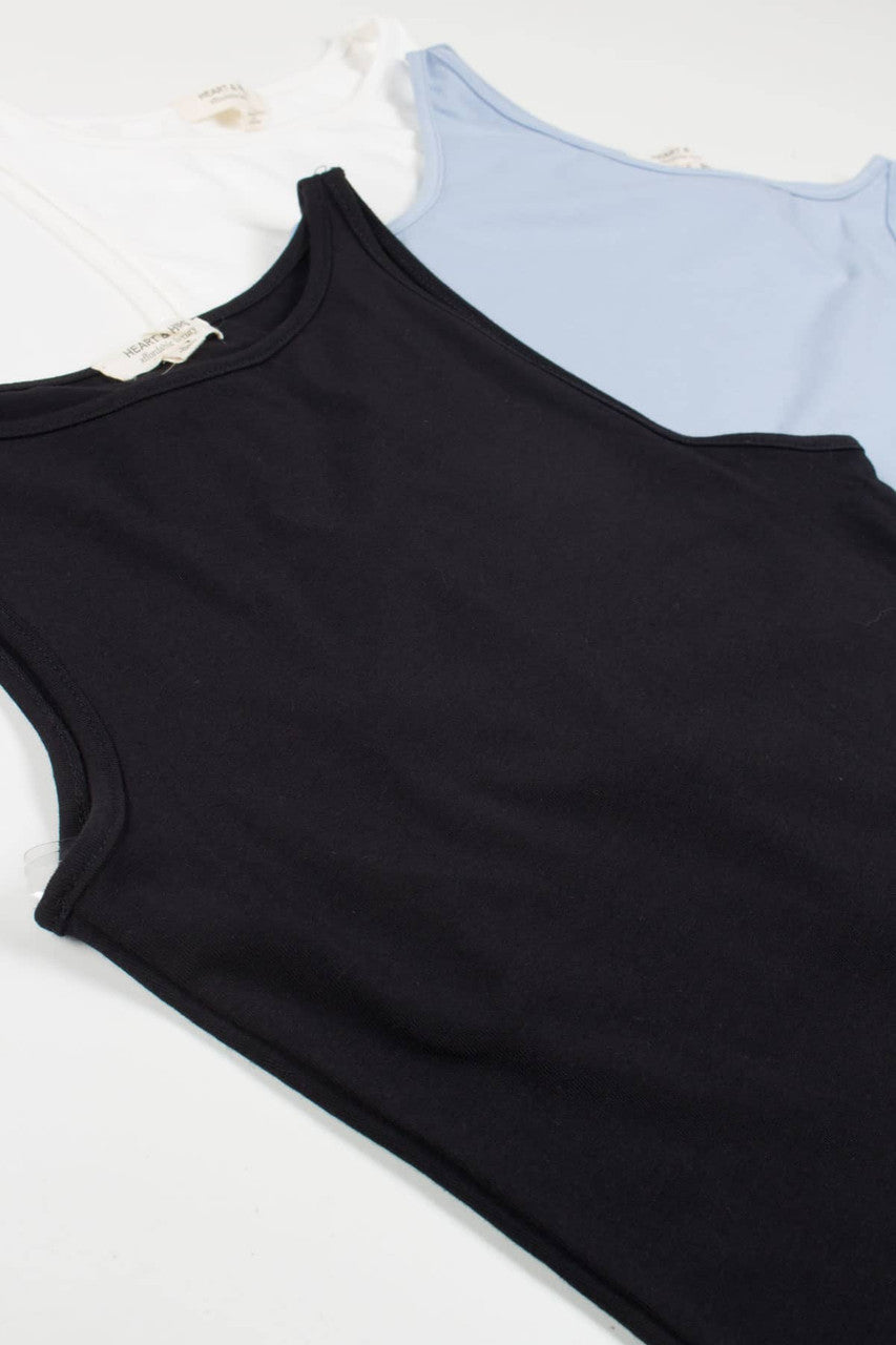 Blue Boat Neck Tank